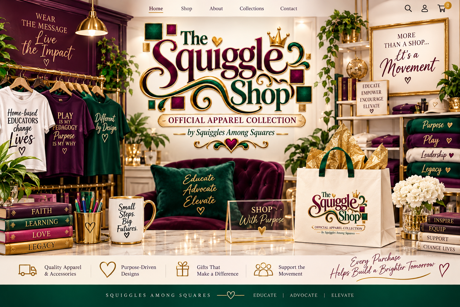 The Squiggle Shop boutique — official apparel collection by Squiggles Among Squares